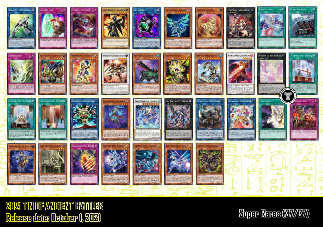 CarlonchoStore's tweet photo. 2021 Tin of Ancient Battles (1/2)
Lista completa de los Megatins de este año

.
-Fecha: 1 de Octubre 2021
#Yugioh #YGO #TCG #遊戯王 https://t.co/bmndwUKcfm