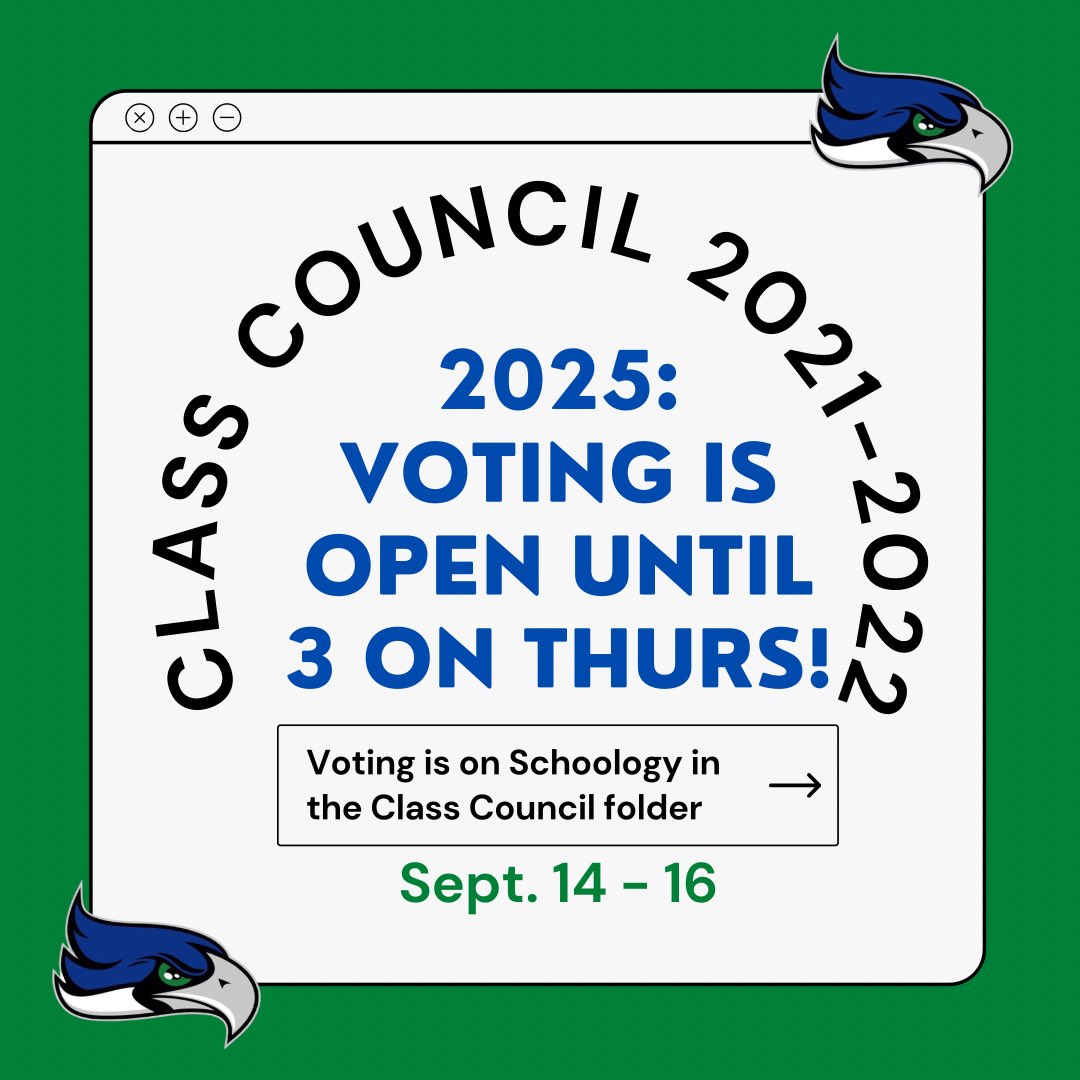 Freshmen: remember to vote by 3:00 on Thursday!