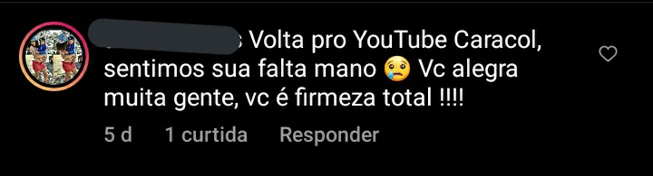VergilDevilHunt's tweet photo. Cara não dá as pessoas que são fã do caracol raivoso velho acabou ele não volta velho já faz 3 anos que o último vídeo que ele fez no principal canal  cara não adianta escrever sem parar para ela voltar velho https://t.co/fAJV9d0BHx