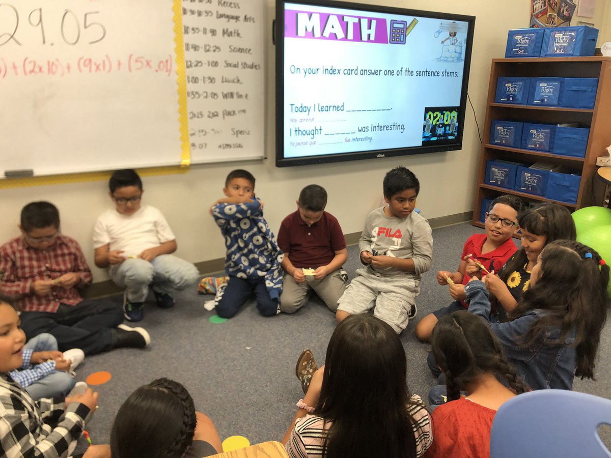 Snow in September?! No that’s just a #webbstudentdiscourse strategy we used to share what we learned today in math. ❄️ #mymisd #webbcubs <a href="/webbcubs/">Webb Cubs</a>