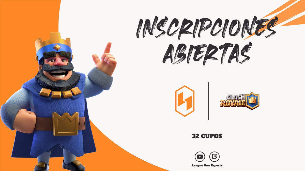 #CR | League One - 1ra Edición 💣

REQUISITOS:

✅ Síguenos en Twitter
✅ Dar RT 🔄 Y MG ❤️
✅ Síguenos en Twitch ➡️ bit.ly/3tDPEcG
✅ Síguenos en YouTube ➡️ bit.ly/38v0qrW

Cierre de inscripciones 01/10

Pruebas al MD 📩
#ClashRoyale #LeagueOneEsports