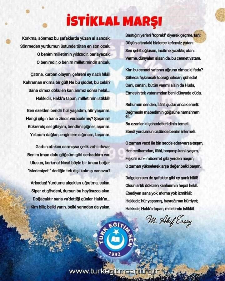 Milli Marş milli mukaddessattır. Ona dil uzatan milli mukaddesata dil uzatmıştır. Milli Eğitimde bir öğretmenin görevi de bunu korumaktır. Öğrenciye saygılı ol dediği için öğretmene dil uzatmak milli değerlere düşmanlıktır. Başkaca izahı yoktur.
