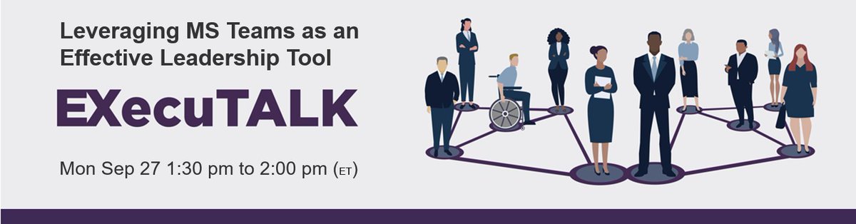 ClicksandTips's tweet photo. For #GCExecutvies:
Want to learn how other executives r leveraging MS Teams to increase productivity &amp; add #EI?
Join 
@School_GC
 #EXecuTALK series &amp; invest 30min on Sept 27th from 1:30-2:00 pm EST
#GCDigital
https://t.co/ske308SVuG https://t.co/wz4WtfAcso