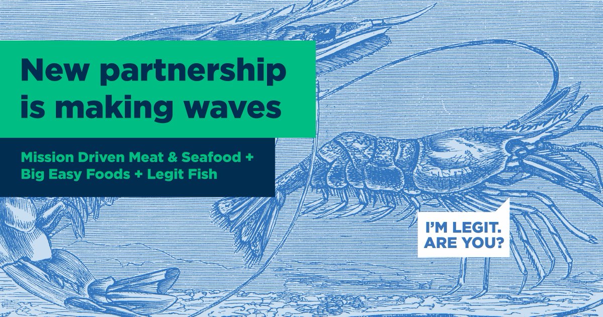 New partnership between Mission Driven Meat &amp; Seafood, Big Easy Foods, and Legit Fish establishes first commercial-scale source validation and verification solution for the domestic shrimp industry. #legitfish bit.ly/38PNWLF