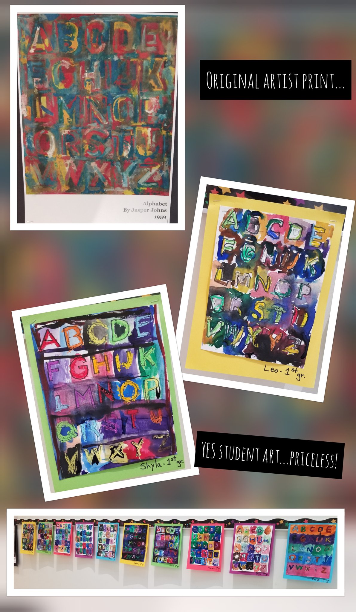 Kate Williams Today S Walkabout Included Student Art Work Samples Definitely Think We May Be Able To Give The Original Artist A Run For His Money 1stgradeartists T Co bi3rip0w Twitter