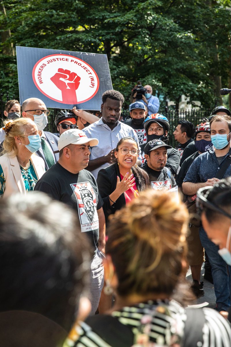 Thanks to all the councilors for their support in our struggle, there is much more to do, I am certain that conditions will change for two reasons, one because we are essential and because we deserve it.#LosDeliveristasunidos #EssentialButUnprotected 📸@UnequalScenes