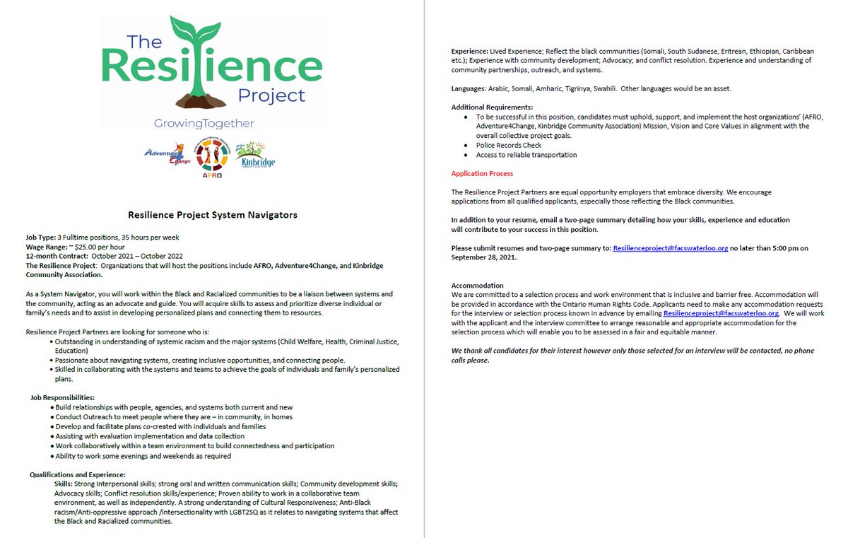 bounceforwardwr's tweet image. Exciting Opportunity! The Resilience Project is Hiring. 3 System Navigator Roles are available. #systemnavigation #resilientcommunities @bounceforwardwr