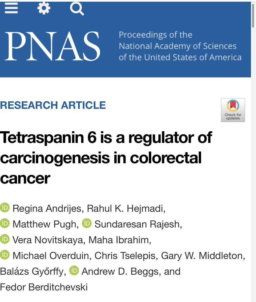 Here’s the latest paper that <a href="/beggs_lab/">Beggs Lab</a> has helped with lead by the superstar postdoc (who was a PhD at the time) - <a href="/regina_andrijes/">Regina Andrijes</a> - finding that a tetraspanin seems to provide a RAS independent mechanism for responsiveness to EGFR therapies - pnas.org/content/118/39…
