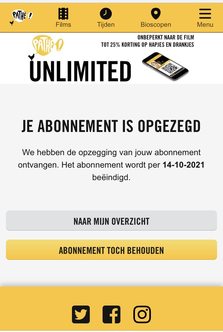 henkschipp4p23's tweet photo. Pathé abonnement opgezegd. 
Ik doe niet mee aan QR codes. https://t.co/qAYCsRIhbn