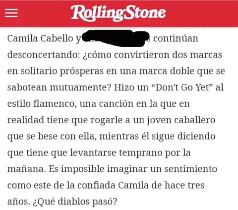 camren_tortilla's tweet photo. 🚨 El artículo de Rolling Stone hablo sobre Camila y S.

Todos pueden buscar este artículo para comprobarlo si es que no creen , pues en este @RollingStoneMX  dijo que Camila no dependía de un hombre , y ahora tienen que juntar sus carreras para salir adelante 

También dijo que+ https://t.co/lMoR00oz5p