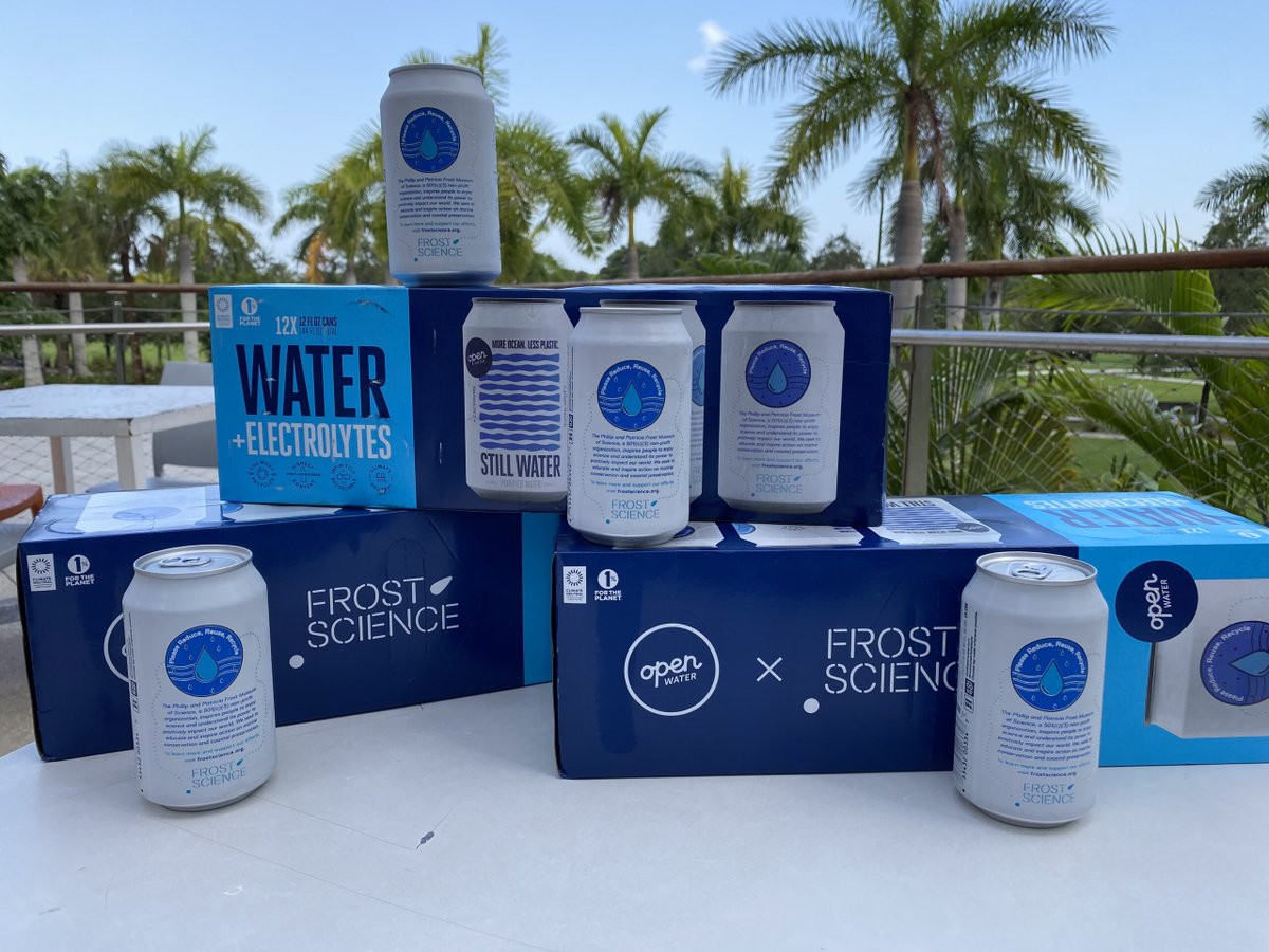 LifestyleMagFL's tweet photo. A partnership between @drinkopenwater and @ByConstellation provides eco-friendly canned water at @FrostScience! 🏖️
Full Story Below!
#ecofriendly #byebyeplastic #moreoceanlessplastic #byebyecarbon #conservewater #protectourcoasts #marineconservation
https://t.co/A7fbLoJXEI https://t.co/G9mta5Z19k