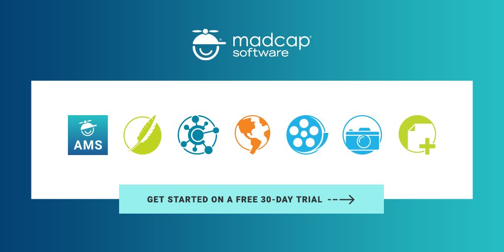 MadCapSoftware's tweet image. Are you interested in learning more about #MadCapSoftware&apos;s solutions but, not sure where to start? Start a free 30-day trial or schedule a free private demo with one of our product specialists to walk through all of your questions. bit.ly/2BCxRvX