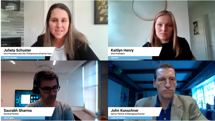 TimTang4Retail's tweet photo. Julieta Schuster @PGVstudio , Kaitlyn Henry @OpenViewVenture and Saurabh Sharma @jumpcapital speak on "Perspectives on Driving Innovation." #CIO21 @LandmarkCIO https://t.co/oUVAV1XMRe