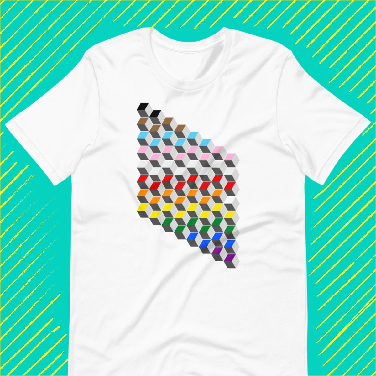 Just put this awesome opart Progressive Pride Flag T-shirt in the shop. #LGBTQ #lgbtfashion #LGBT 
therainbowstores.com/collections/t-…