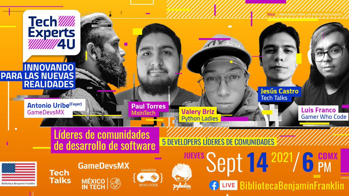 techntlks's tweet image. Nos vemos hoy a las 18:00 🇲🇽 para hablar sobre los retos y ventajas que hemos tenido como comunidad durante esta pandemia.

FB Live:

fb.me/e/1a1Q58dYM?ti…