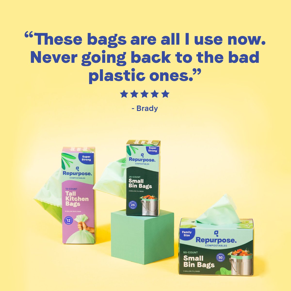 One small step for your sustainable journey. One giant leap for climate change.

#plantsoverplastic #trashbags