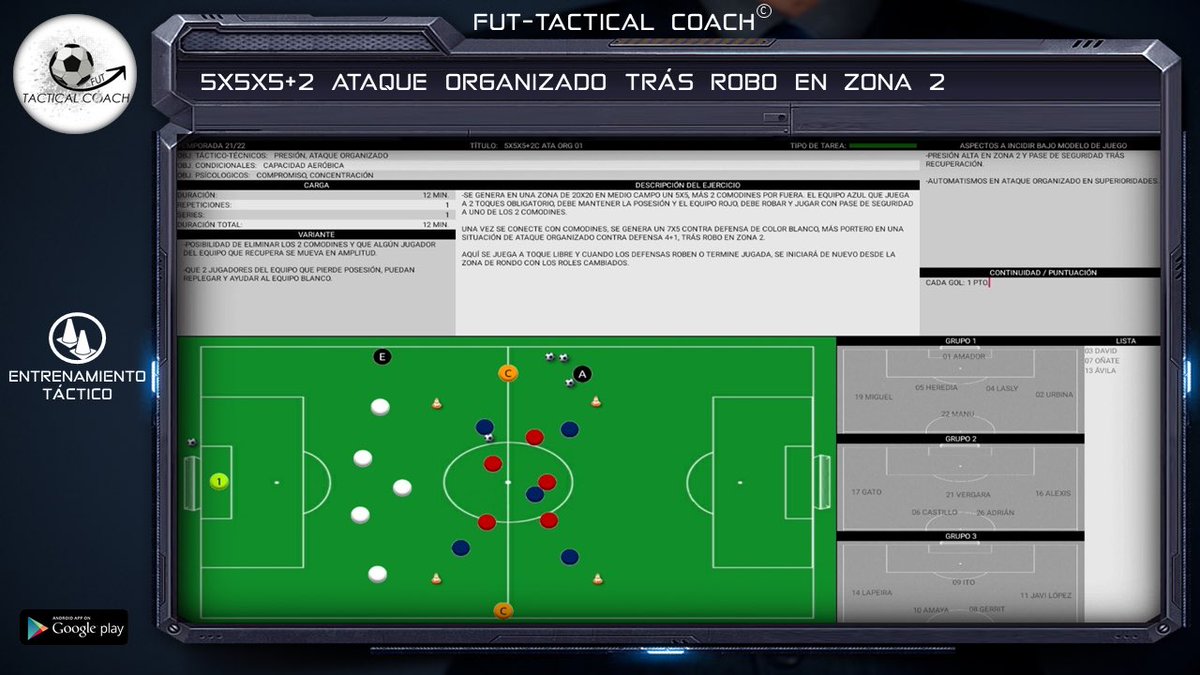 FuTacticalCoach's tweet photo. 🗂SECCIÓN:La sesión del entrenador
Entrenamiento Táctico 01

💻descarga aquí👇🏻👇🏻👇🏻
https://t.co/vn4OBn3n4y
💻Tutoriales aquí 👇🏻👇🏻👇🏻
https://t.co/bf2UFJ5wtd
#Fútbol #Entrenador #Entrenamiento #Deportes https://t.co/vOUiFaTlEM