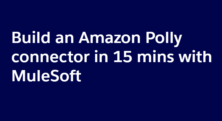 alextheedom's tweet photo. In under 15 mins I demonstrate how to code a connector that encapsulates the connectivity logic of the Amazon Polly service and reuse it in a simple example API. https://t.co/pzaehI8llk #Java2Mule #Java #MuleSoft #MuleDev #LearnMuleSoft #AI @MuleSoft @LearnMuleSoft @MuleDev https://t.co/Q5wGH6QLEs