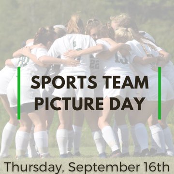 Attention all athletes 🔈 bring your jerseys to school on Thursday for team picture day! Your team will have a time slot between 3-5. #teampicture #lakerpride ⚽️