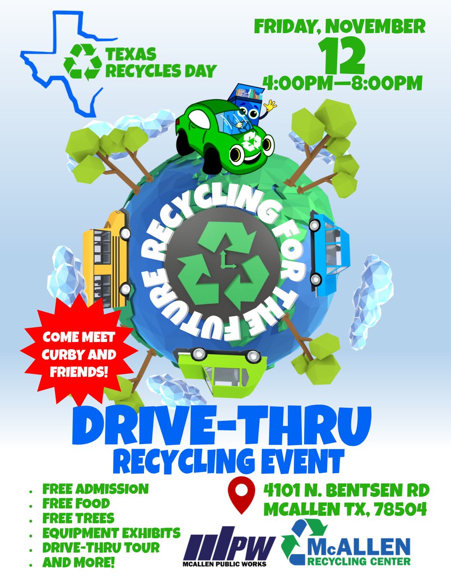 We are so excited to invite you to our annual Texas Recycles Day event. Mark your calendars for FRIDAY, November 12♻️♻️♻️🌎 #texasrecyclesday #recycling #recycle #event #sustainability #environmental