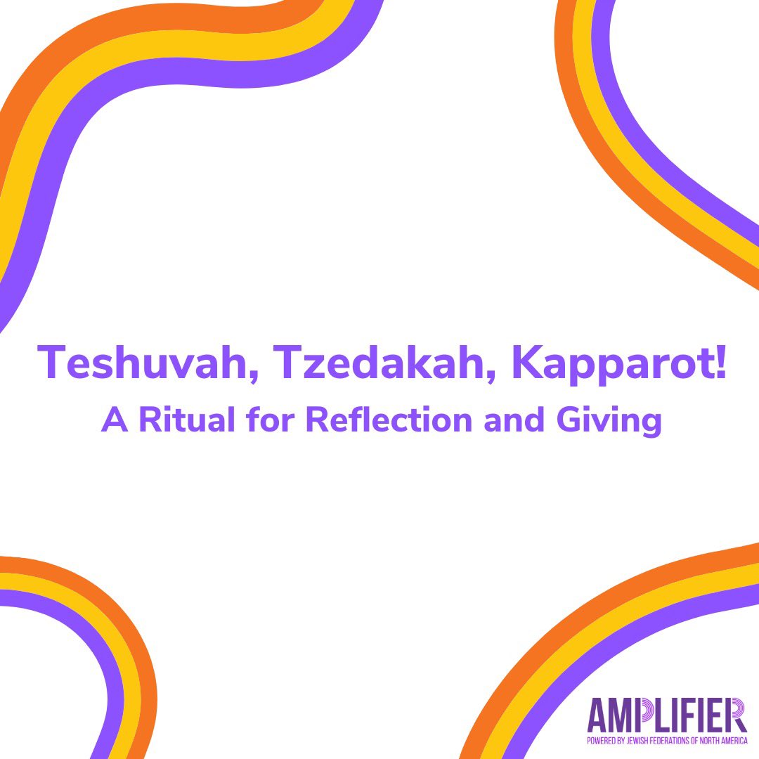 AmplifierGiving's tweet photo. Before #YomKippur, take part in a ritual rooted in #jewish tradition, Kapparot. Join us on a meaningful #tzedakah journey with 4 short steps to set your intention for 5782. Reflect on your values and make a meaningful gift. Use link in bio for activity. Have an easy fast! https://t.co/HvcowYn0vF