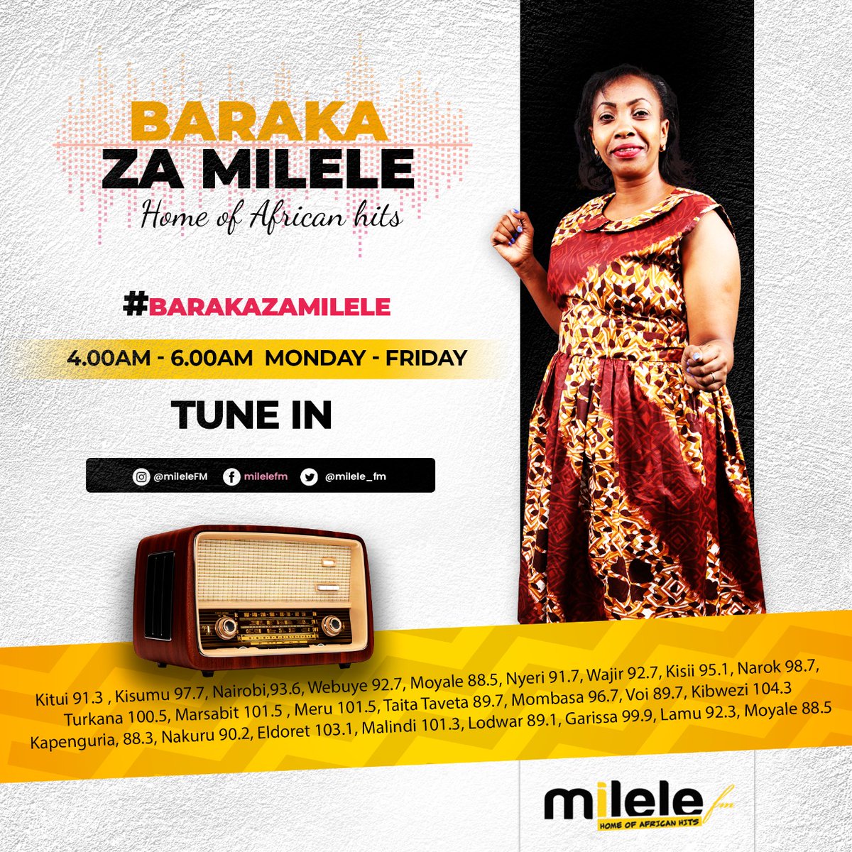 Milele_FM's tweet photo. Alfajiri ya baraka! Umeamka? Karibu kwa Jumatano ya maombi, decree a word na ukubaliane. Tuanze morning glory! @EvahMwalili @Milele_Fm #BarakaZaMilele https://t.co/gZwwL7pUPb