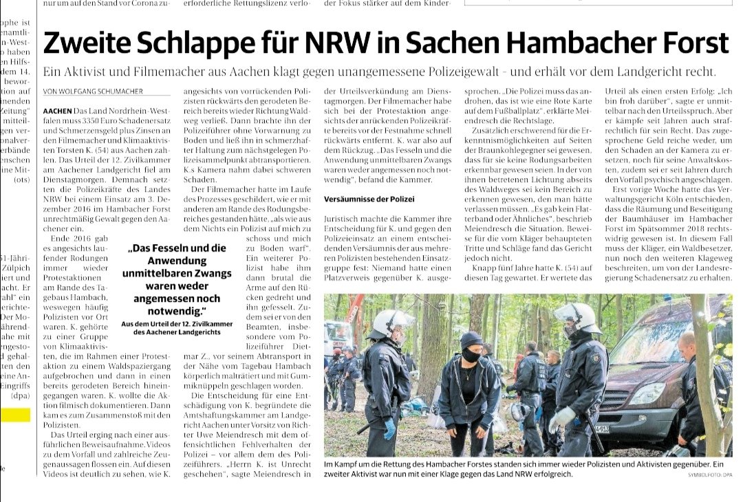 Lokale Presse Dürener Nachrichten heute
#hambacherforst #hambibleibt #LaschetVerhindern #problempolizei