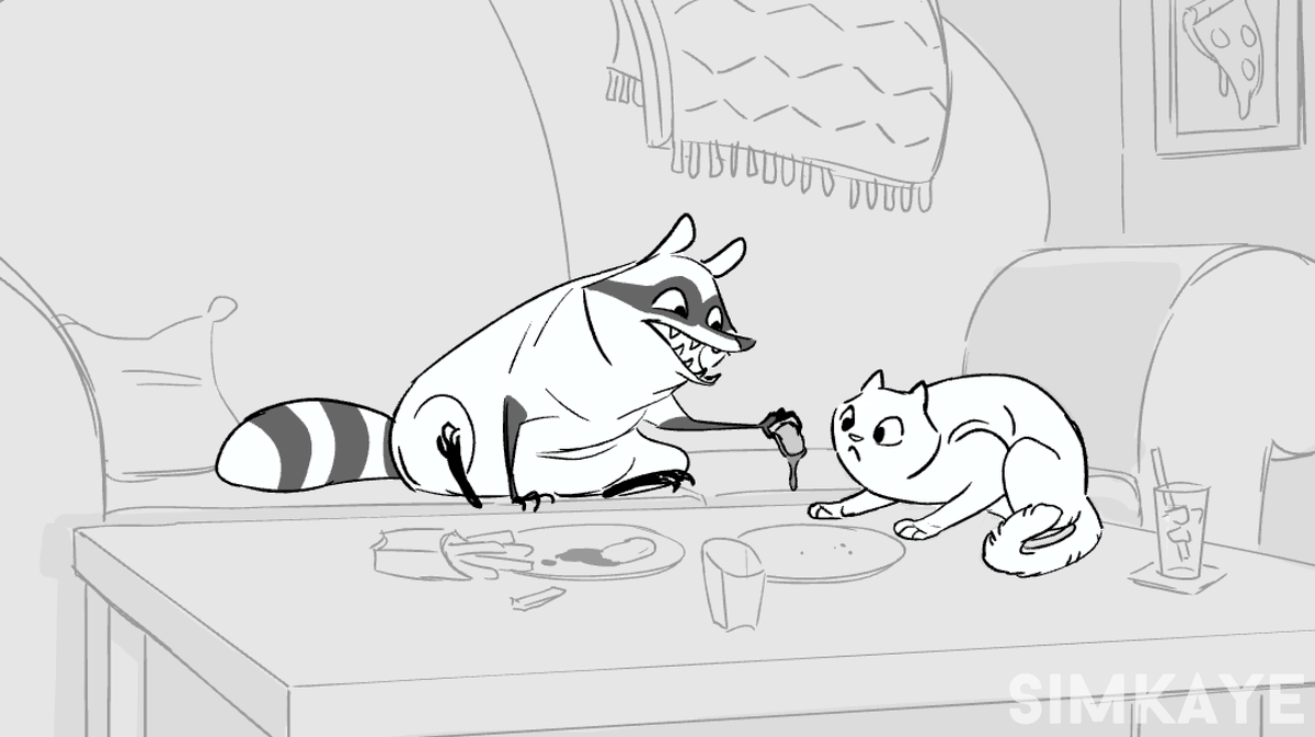 I made a little animatic with my webcomic characters for p🅰️trons last month! 🦝 