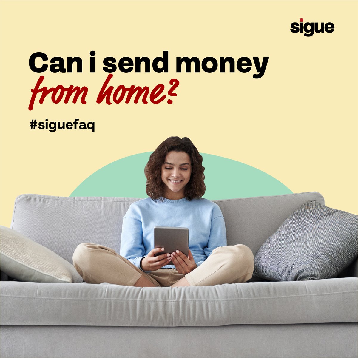 SigueCorp's tweet photo. Yes! Our #SigueApp allows you to transfer money through your mobile device, at any time, from the convenience of your home, your office, or anywhere else in the U.S. Download the Sigue App for free from Google Play or the App Store📲
#sendmoney #moneytransfers #money https://t.co/4UvPiYbkhe