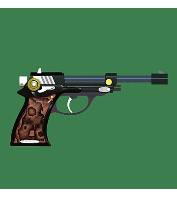 Daily_MPunch's tweet image. 3D models of Lupin III and his Walther-P38 made by Monkey Punch on a classic apple Macintosh using Strata Studio Pro.