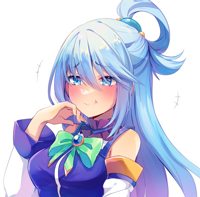 KonoSuba Anime Aqua Manga Seiyu, Anime transparent background PNG clipart