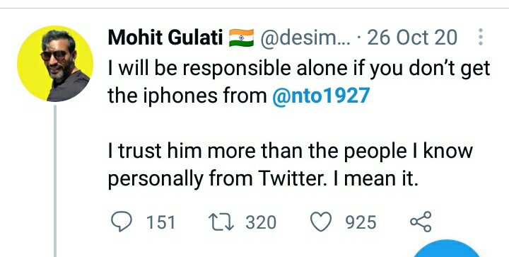 @Abhinav_Pan I phone se mujhe @nto1927 #NeelPatel ki yaad aa gayi 😭😭😭
Wo hota to apko iPhone jarur dilwa deta 😭😭😭q hai na @desimojito 😭😭😭