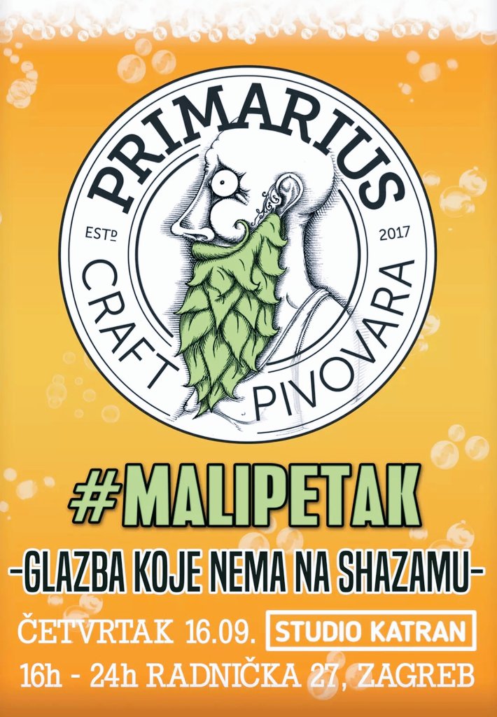 Ak još netko ne zna - glavni pivar <a href="/PriMariusBrew/">PriMarius</a>, najpopularniji bradonja među hrvatskim craft pivarima ekskluzivno se na jednu večer pretvara u DJ-a s neslušljivom playlistom. Vjerujte nam, ovo ne želite propustiti. Navodno će se točiti i njegovo pivo.