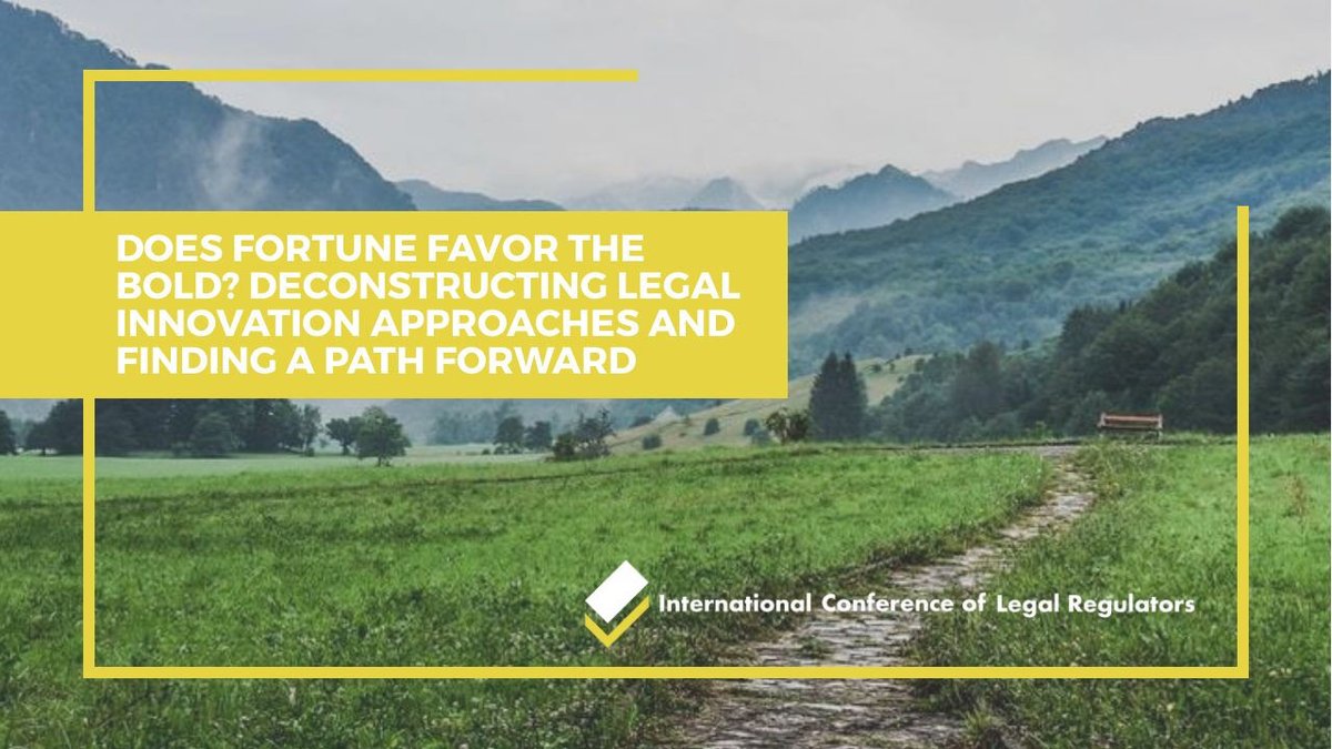 You won't want to miss the exciting plenary "Does Fortune Favor the Bold? Deconstructing Legal Innovation Approaches and Finding a Path Forward" moderated by Alison Hook. This session will take a theoretical, “big picture” look at Legal Innovation going forward. #ICLR2021