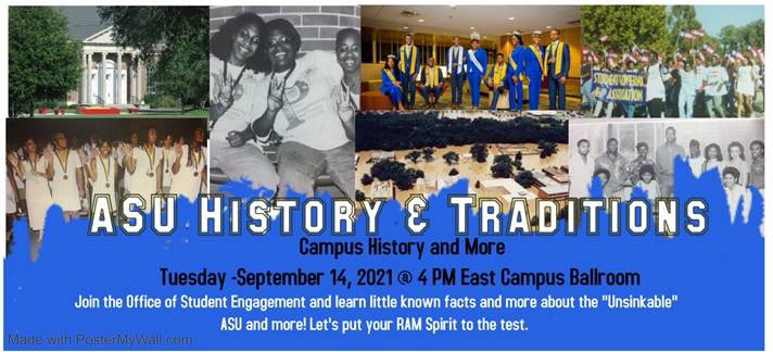 Meet us RIGHT NOW!!! For the ASU History and Tradition Workshop!! 🗣🗣