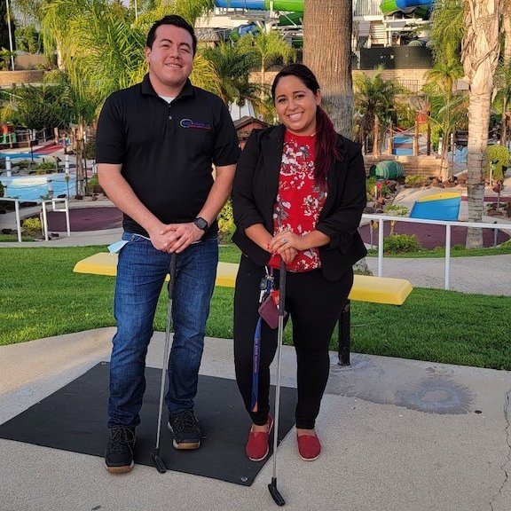 Work is always better when your coworkers are your friends too. John and Nancy went Miniature golfing after work recently.