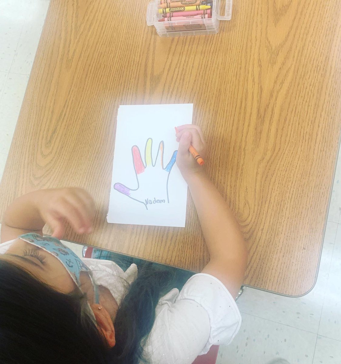 unitycharter's tweet image. The kindergarten Honey bees completed their classroom guidelines today! Instead of signatures we traced each of their hands and they decorated them ☺️🐝🙌🏼