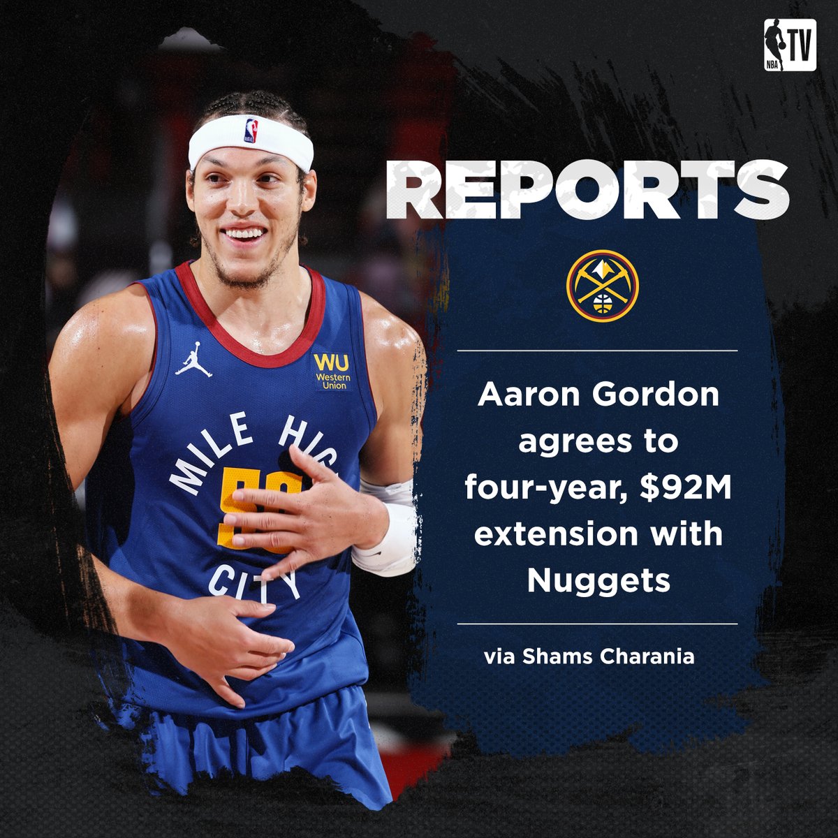 Aaron Gordon is staying in Denver, per @ShamsCharania