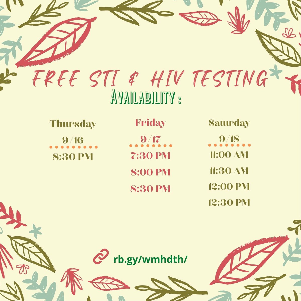 SANC210's tweet photo. ✨FREE STI &amp; HIV TESTING ✨
Book your appointment with our link 
🔗https://t.co/7hqvSIGRFP 
♥️ &amp; 🔁
Your RT can help someone in need 💛 https://t.co/hLepjSPivK