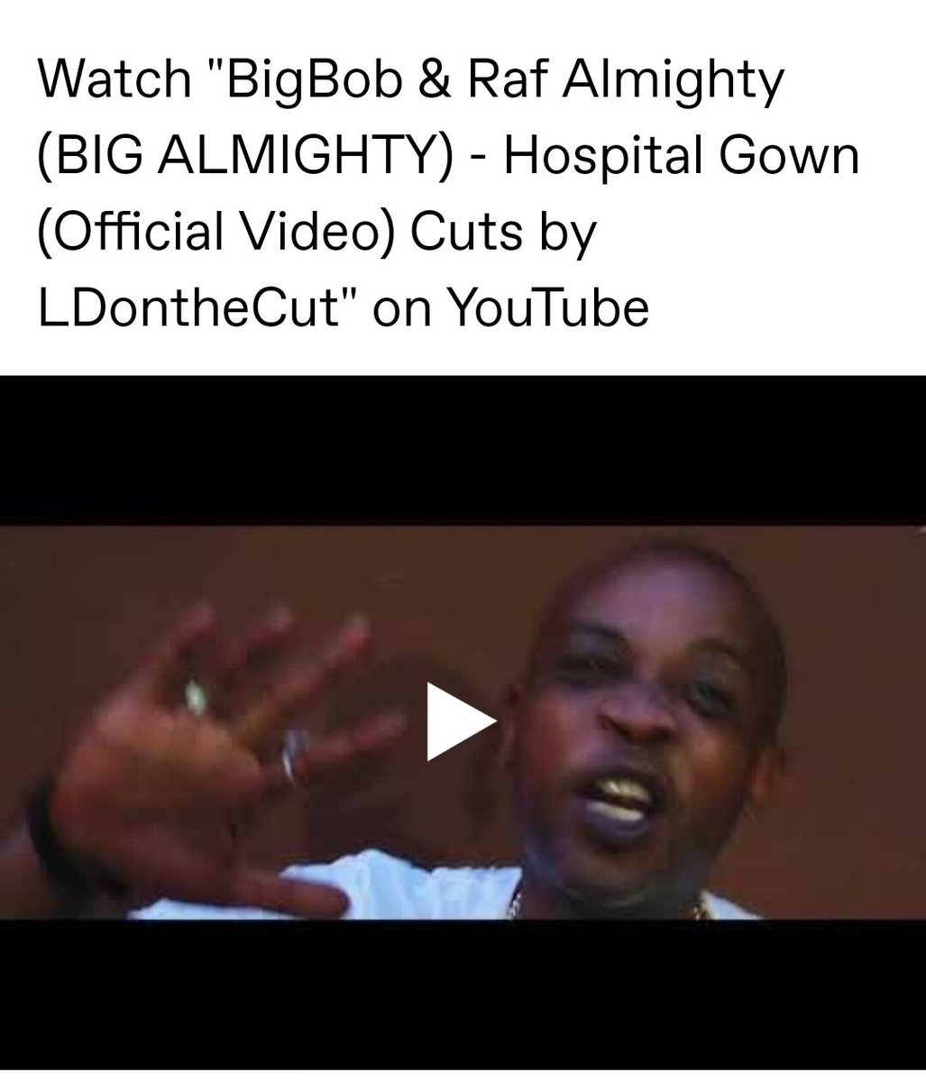 🎶🎤📽 #JustDropped10 | "BigBob &amp; Raf Almighty (BIG ALMIGHTY) - Hospital Gown (Official Video) Cuts by LDontheCut"|  #YouTube 👇👇👇
youtu.be/0nOjNqEV8y8
.
.
.
.
.
#Bigbob #RafAlmighty #BigAlmighty #LDontheCut #HospitalGown #hiphop #Rap #DMV