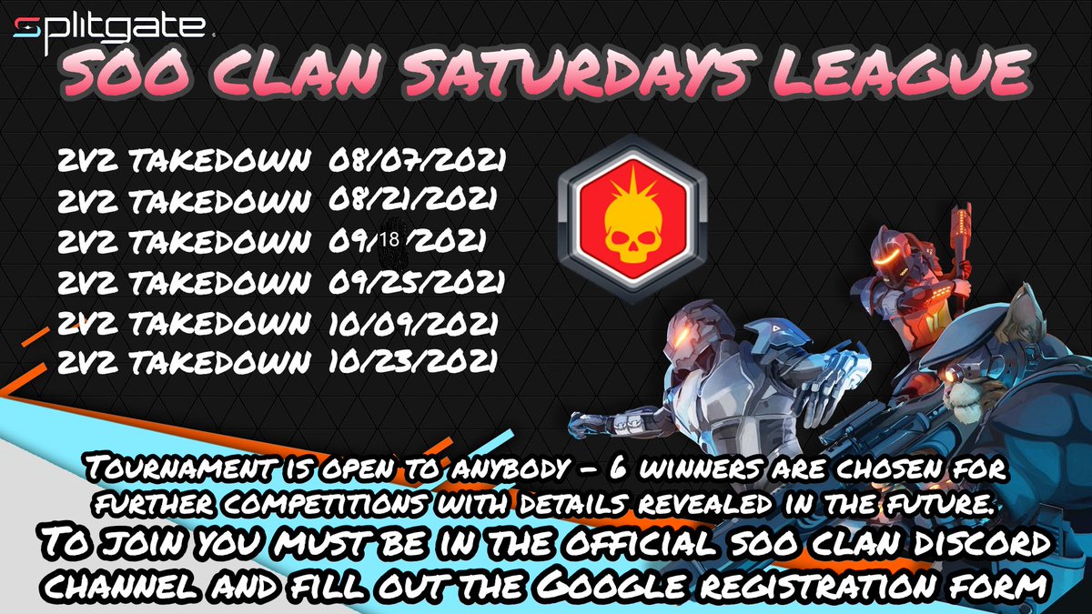 dylrooo's tweet photo. I know we missed last weeks because I was in the hospital with covid but we're back this weekend, and registration is open I'd love to see this fill up!! #Splitgate  #splitgatetournament
https://t.co/XK0QgBWqln https://t.co/qkF1hK9IOY #ShareTheSpotlight via @ShotcallGG https://t.co/TUHaOokFZS