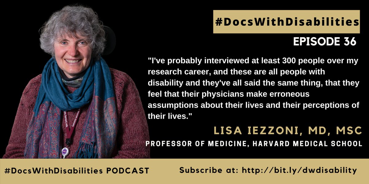 What happens when physicians make assumptions about patients with disabilities? Find out on Episode 36, where Dr. Lisa Iezzoni discusses findings from her latest paper in <a href="/Health_Affairs/">Health Affairs</a>. 

👉bit.ly/DocsWithPodcast  #DocsWithDisabilities
