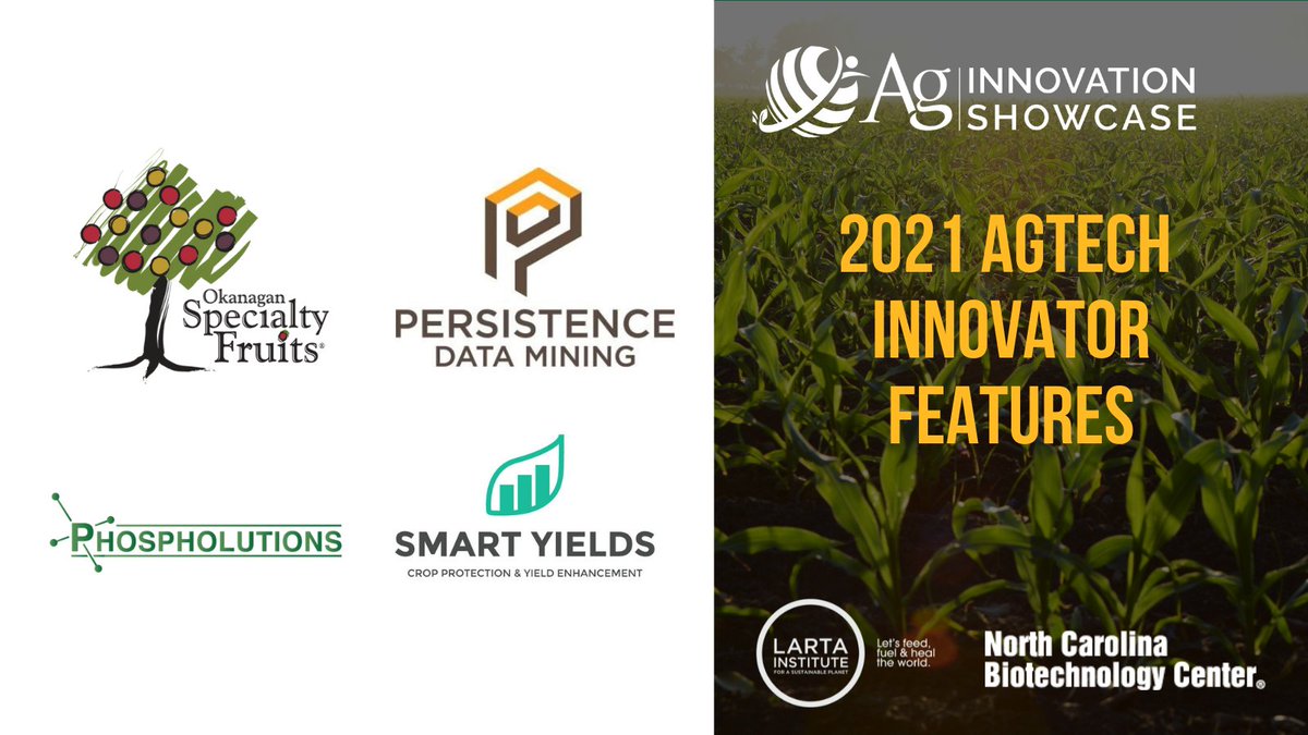 Throughout Ag Innovation Showcase we are featuring innovative companies that are developing solutions along our theme - Recovery, Regeneration, Reimagining. Meet some of the companies. <a href="/ArcticApples/">Arctic® Apples</a>, @PersistenceData, <a href="/phospholutions/">Phospholutions</a>, and <a href="/SmartYields/">Smart Yields</a>, agshowcase.com/aginnovatorfea….