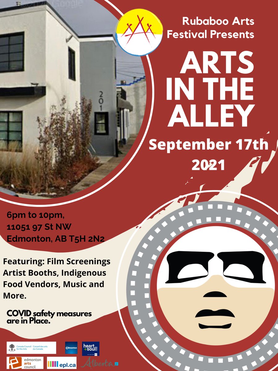 Dreamspeakers's tweet photo. Rubaboo Arts Festival
presents
Arts in the Alley
FREE • Friday, Sept. 17th • 6-10pm

#indigenous #yeg #yegarts #yegevents #music #food #Rubaboo https://t.co/f0lZ4ibjn8