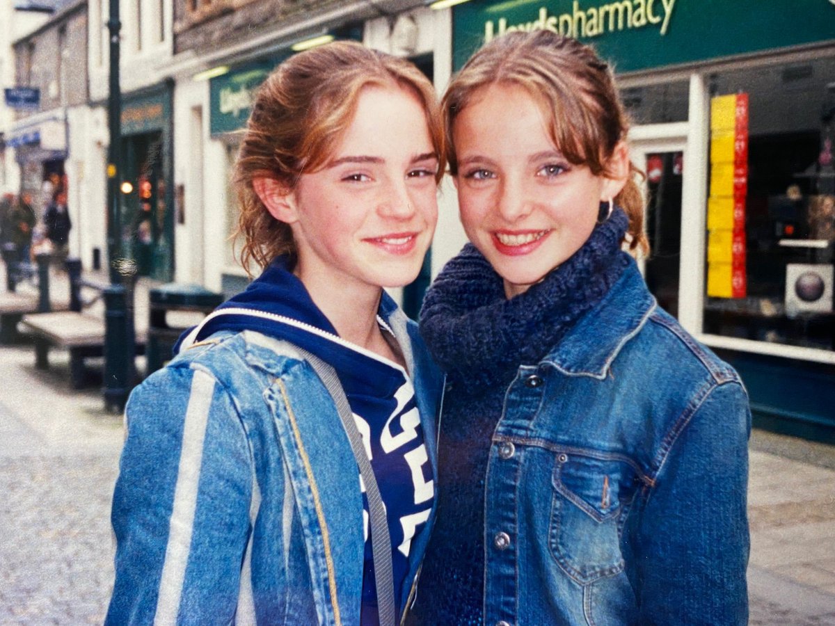 ew_source's tweet image. #New\#Old 📸:Emma with Flick her double (in the first three film) 
“Over 20 years ago I was cast as Emma Watson’s double in the #HarryPotter films. Being part of #Hermione is something I hold very close to my heart and I was probably one of the luckiest 10 year olds in the world”