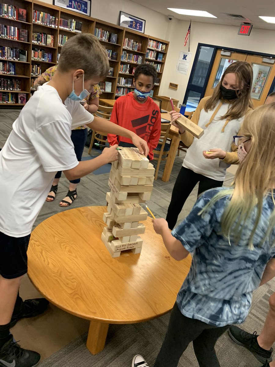 KJSHLibrary's tweet image. And period four rallied and ALMOST beat out period two for the win, but period two was just too good. Thanks for coming to the library today, Mrs. Gates and Co. #mslibrary #gettingourstepsin