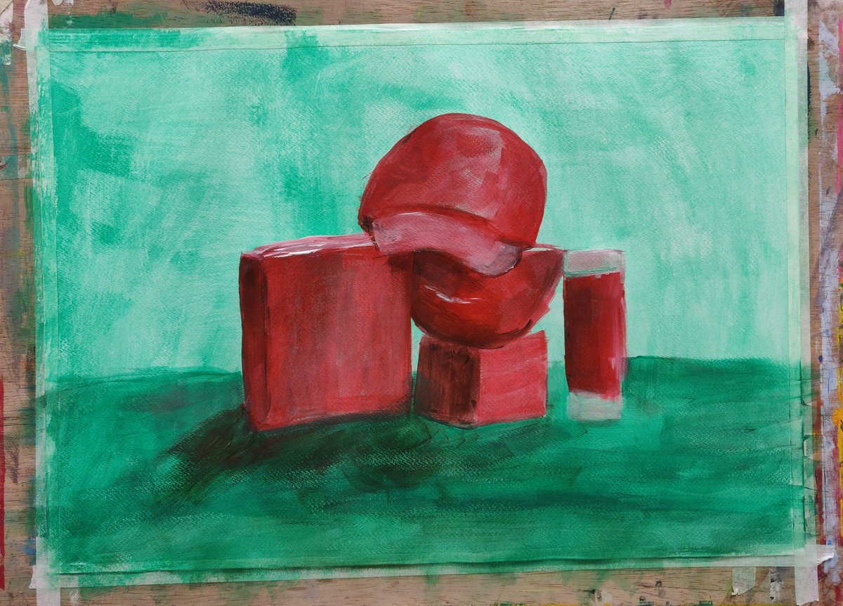 mariannesketch's tweet photo. Painting experiment in acrylics tonight! All about complimentary colours &amp; getting started again. It's fun (and hard!) I have not worked with acrylics in ages but it's good to simply try &amp; see where the painting ends up. #ArtLesson #CreativeExperiment #AcrylicPaint https://t.co/0Kel0pkT5Z