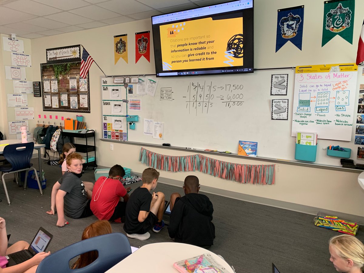 crollo83's tweet photo. Students are identifying what parts of an article are important and what is used for advertising.  #1toworldpromise @HasletElem https://t.co/9m5HINanpJ