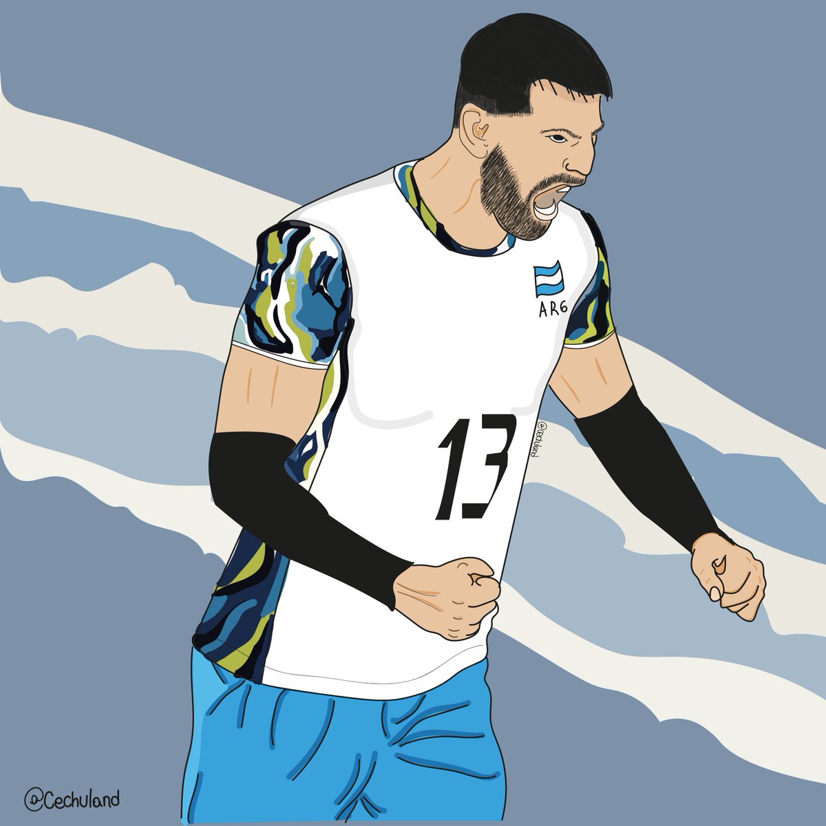 Hola <a href="/palaceteeze/">Ezequiel palacios</a> 👋🏻 !! Hoy venimos con la primer ilustración que hice de esta seguidilla, una de las que más me gustó y hasta hice stickers! Un grito olímpico, ¿¿qué opinan??

#VamosArgentina 🟦⬜🟦