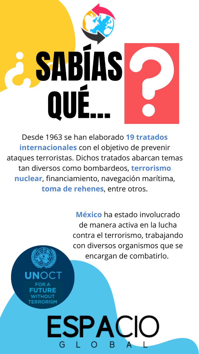 La lucha y prevención del #terrorismo no inició el #11DeSeptiembre2001 como se pudiera pensar. 

Aprendamos un poco más en nuestro ¿Sabías qué...?